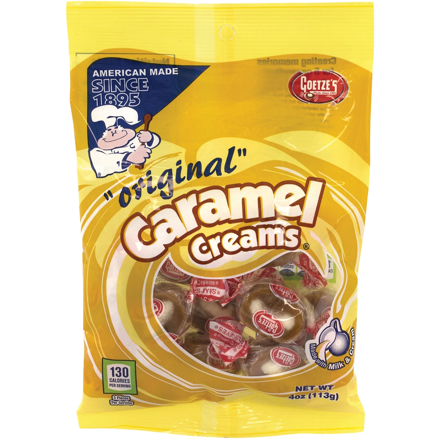 Goetzes Vanilla Caramel Creams Caramels, 4 oz, 12 (258-00006)