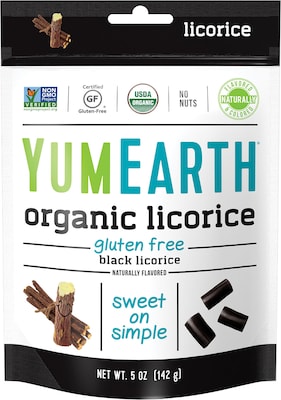 YumEarth Black licorice Organic Licorice, 4/Pack (270-00043)