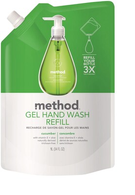 Method Gel Hand Soap Refill, Cucumber, 34 Ounce