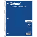 Oxford 1-Subject Notebook, 8 x 10 1/2, Wide Ruled, 70 Sheets, Assorted Colors (65000)