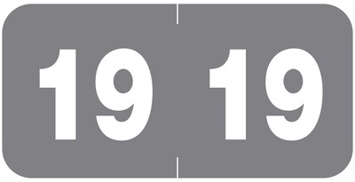 Smead® Large Compatible End-Tab Year Labels; 2019