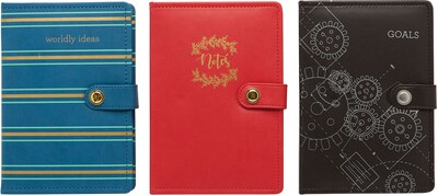 Debossed Leather Journal, 6 x 8.5, Assorted Colors, 256 Pages (MJ16A-69)