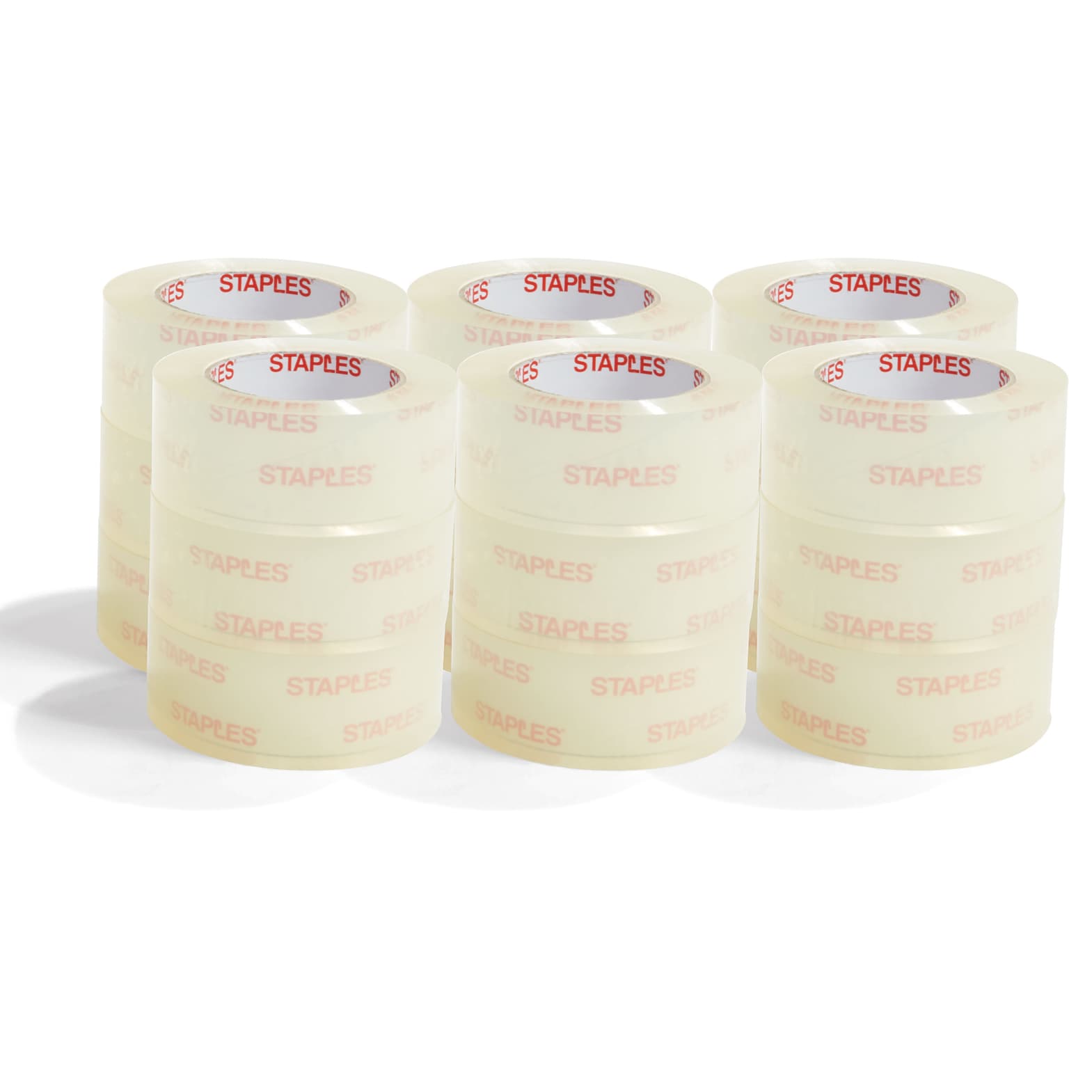 Staples® Heavy Duty Shipping Packing Tape, 1.88 x 54.6 Yds, Clear, 18/Rolls