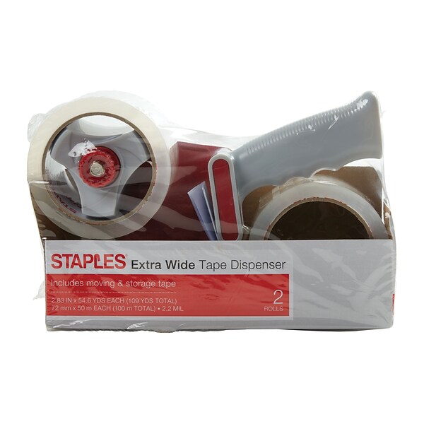 Lightweight Moving and Storage Packing Tape with Dispenser, Clear, 2/Pack, Each (ST-XW22-PG)
