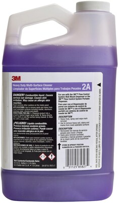 3M Heavy Duty Multi-Surface Cleaner Concentrate, 0.5 Gallon, 4/Case (2A)