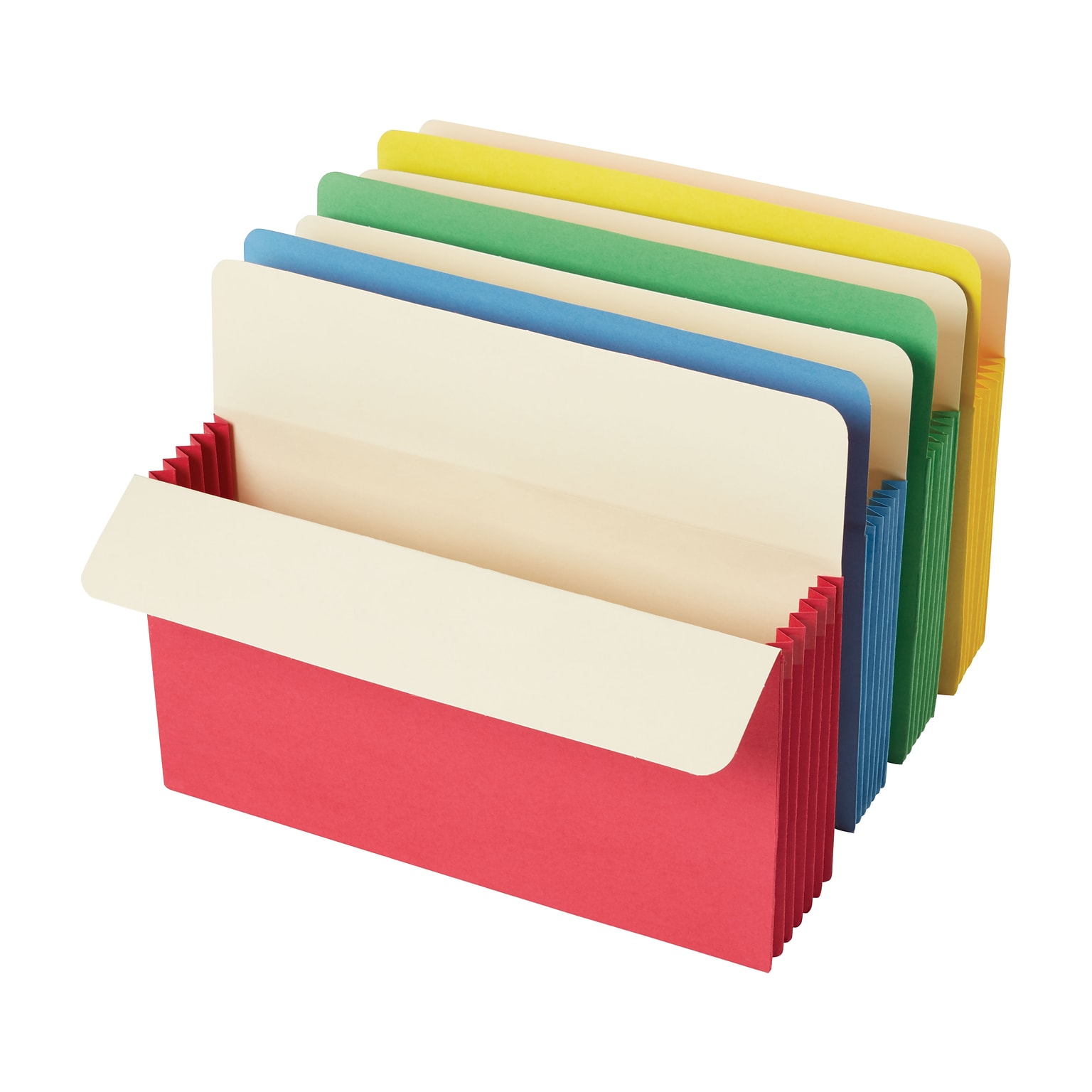 Staples® File Pockets, 5.25 Expansion, Letter Size, Assorted Colors, 5/Pack (TR765503)