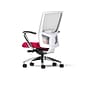 Union & Scale Workplace2.0™ Fabric Task Chair, Cherry, Adjustable Lumbar, Fixed Arms, Synchro