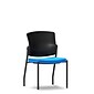 Union & Scale Workplace2.0™ Fabric and Mesh Guest Chair, Cobalt, Integrated Lumbar, Armless (53275)