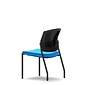 Union & Scale Workplace2.0™ Fabric and Mesh Guest Chair, Cobalt, Integrated Lumbar, Armless (53275)