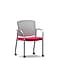 Union & Scale Workplace2.0™ Fabric and Mesh Guest Chair, Cherry, Integrated Lumbar, Fixed Arms
