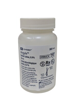 Covidien Argyle 0.9% Sodium Chloride, Sterile Saline Solution, 6/BX (KSCV019020)