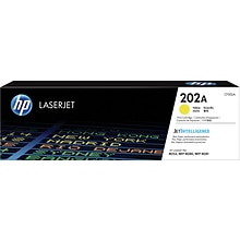 HP 202A Yellow Standard Yield Toner Cartridge (CF502A),   print up to 1300 pages