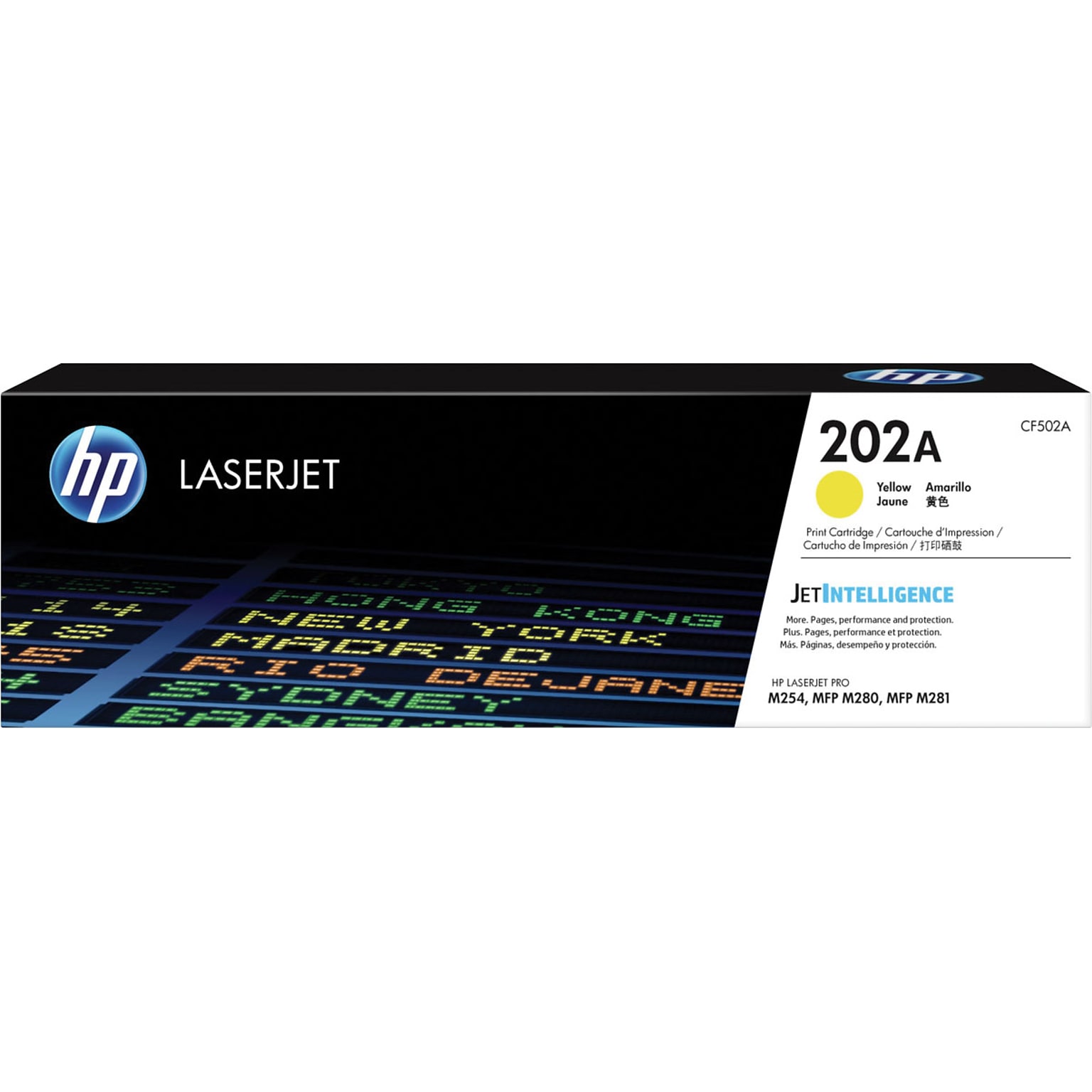 HP 202A Yellow Standard Yield Toner Cartridge (CF502A),   print up to 1300 pages