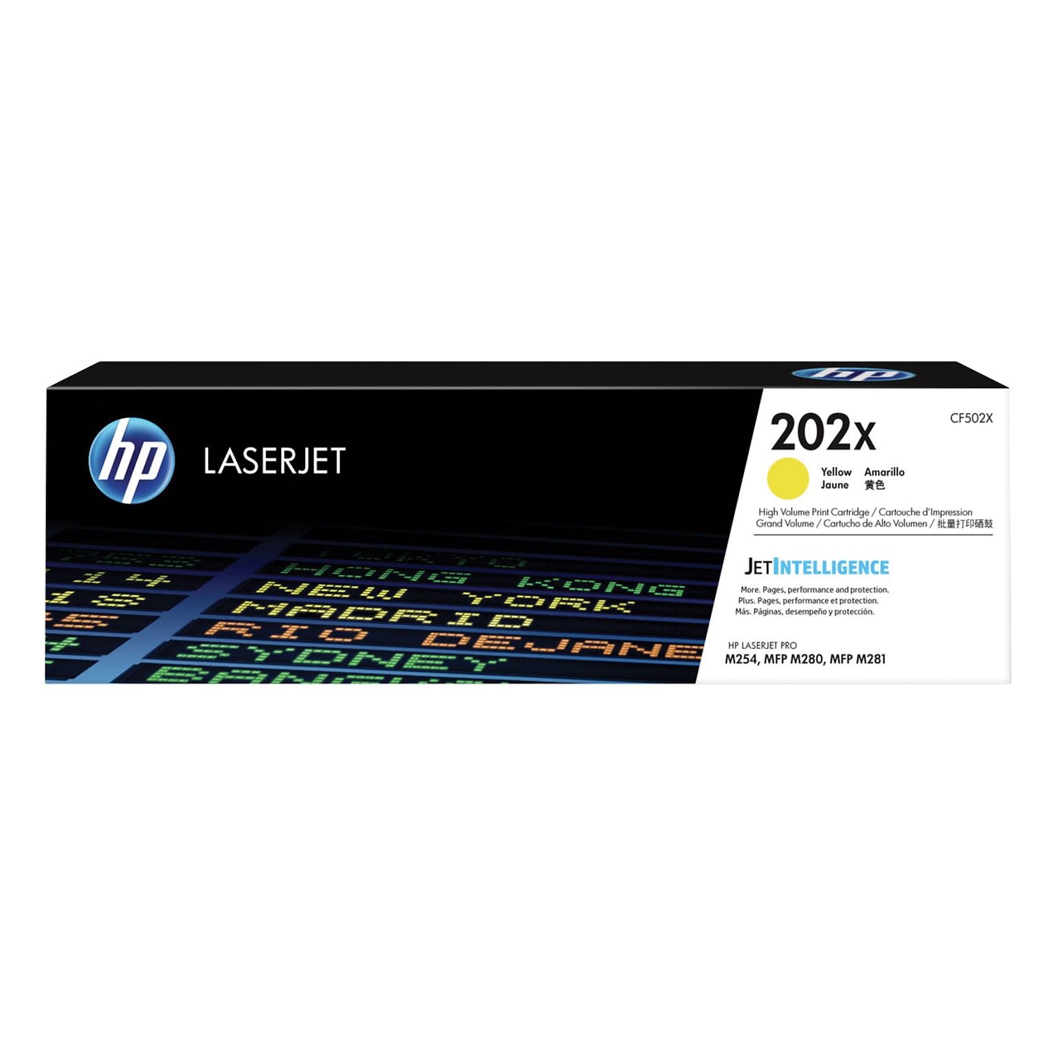 HP 202X Yellow High Yield Toner Cartridge   (CF502X)