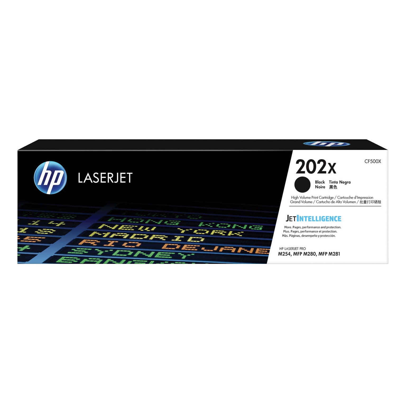 HP 202X Black High Yield Toner Cartridge   (CF500X)