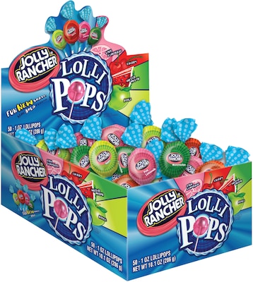Jolly Rancher Lollipops, Assorted Flavors, 10.1 oz., 50/Box (209-00051)