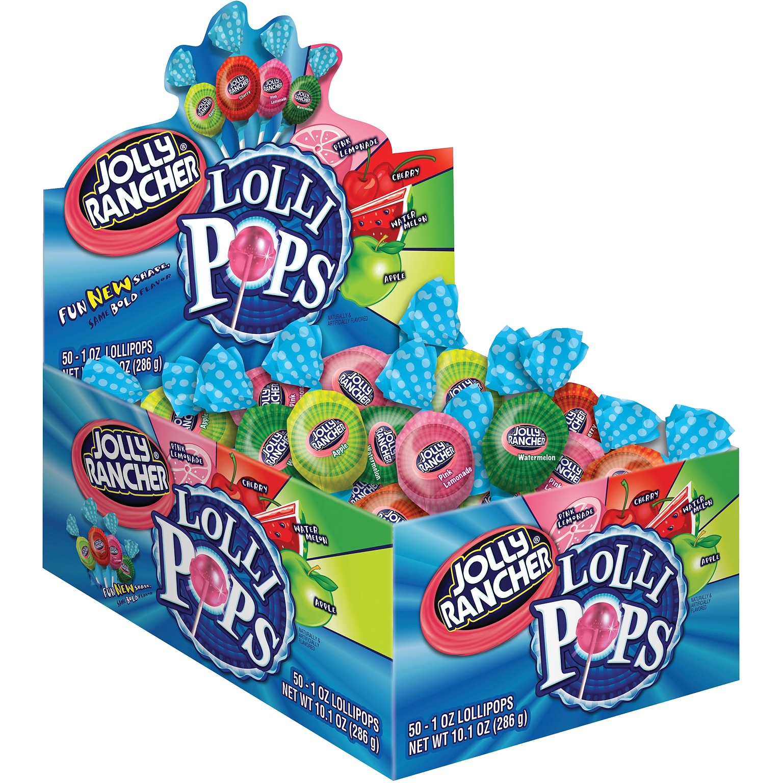 Jolly Rancher Lollipops, Assorted Flavors, 10.1 oz., 50/Box (209-00051)