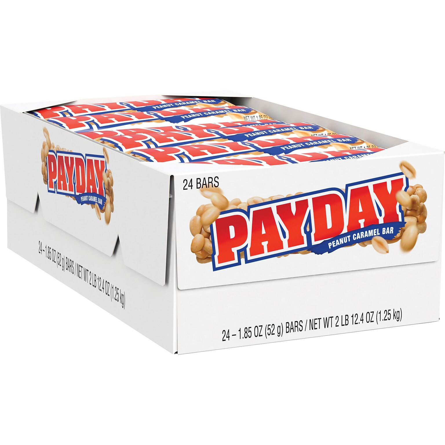 Payday Peanut Caramel Chewy Candy Bars, 1.85 oz, 24/Box (HEC80723)