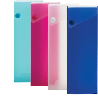 Staples Pencil Case, Assorted Colors, 7-1/2 x 3 x 1