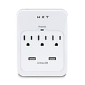 NXT Technologies™ 3-Outlet 2 USB Surge Protector Wall Mount, 600 Joules (NX54320)