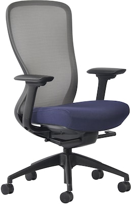 Quill Brand® Ayalon Gargoyle Mesh Task Chair with Fabric Seat, Blue(53204)