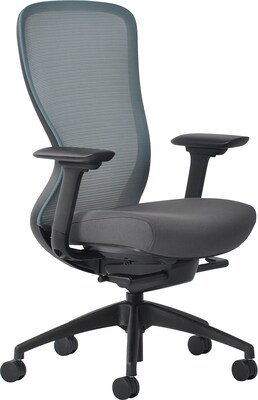 Quill Brand® Ayalon Fabric Seat Scuba Blue Mesh Task Chair, Gray  (V-AYALON-BLU-GY)