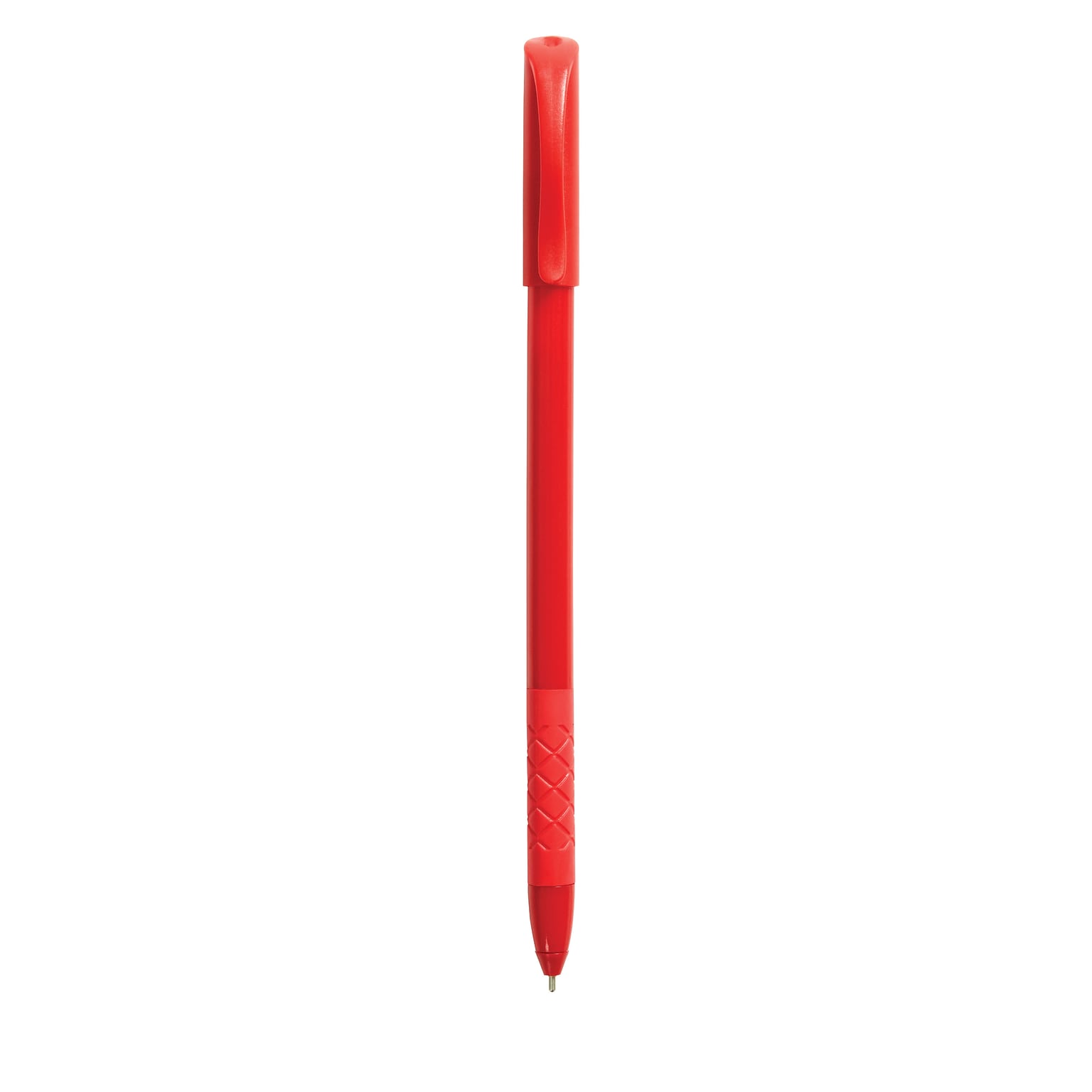 TRU RED™ Ballpoint Gripped Pen, Medium Point, 1.0mm, Red, Dozen (52866)