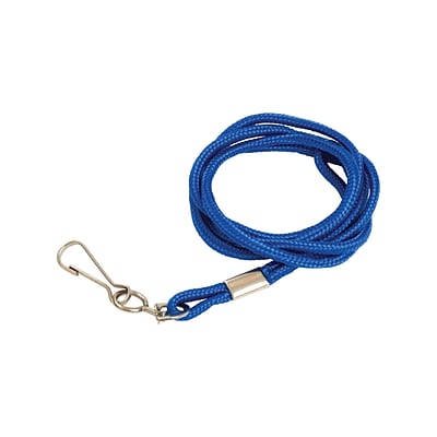 Staples Lanyards with Swivel Hook, Blue, 5/Pack