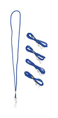 Staples Lanyards with Swivel Hook, Blue, 5/Pack (20228-US)