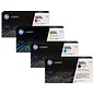 HP 507X High Yield Black/HP 507A Standard Yield Cyan/Magenta/Yellow Original Toner, Multi-Pack (4 pack)