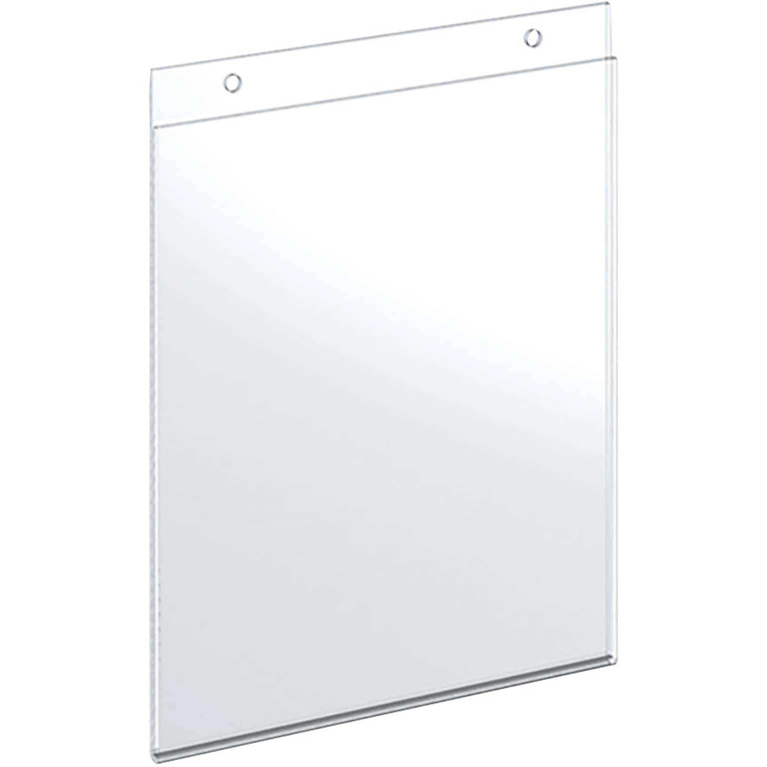 Azar® 10 x 8 Vertical Wall Mount Acrylic Sign Holder, Clear, 10/Pack
