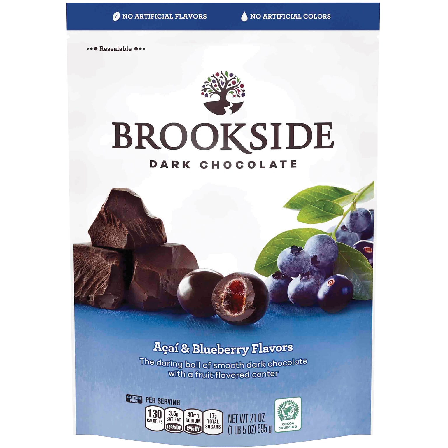 BROOKSIDE Dark Chocolate Acai and Blueberry Flavors, 21 Ounces, 2/BD (HEC91145)