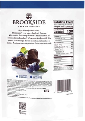 BROOKSIDE Dark Chocolate Acai and Blueberry Flavors, 21 Ounces, 2/BD (HEC91145)