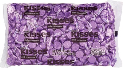 KISSES Milk Chocolates, Purple, 66.7 Ounces (246-00243)