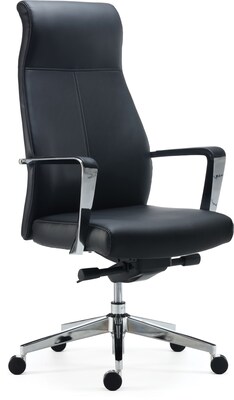Quill Brand® Wincrest Bonded Leather Managers Chair, Black