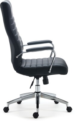 Quill Brand® Bentura Bonded Leather Managers Chair, Black (53234)