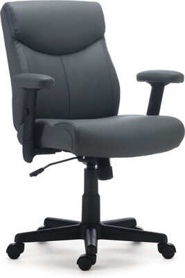 Quill Brand® Traymore Luxura Managers Chair, Gray (53246)