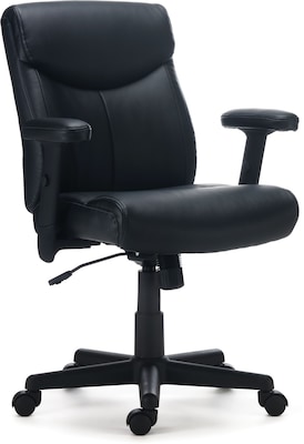 Union & Scale™ Essentials Ergonomic Fabric Swivel Task Chair, Black  (UN56947)