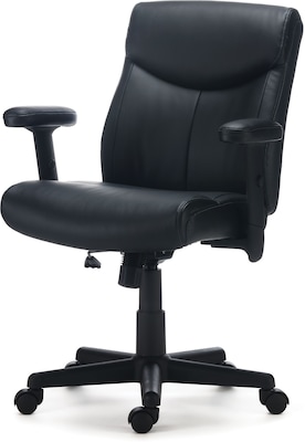 Quill Brand® Traymore Luxura Managers Chair, Black