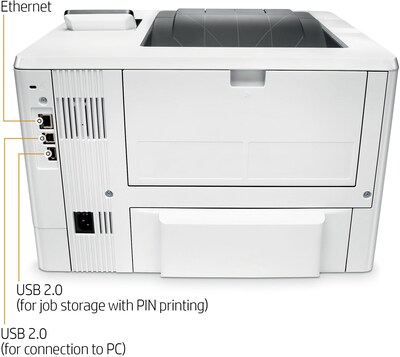 HP LaserJet Pro M501dn Black & White Laser Printer, Single-Function, Print (J8H61A#BGJ)