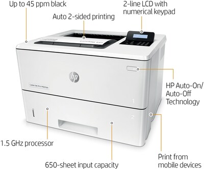 HP LaserJet Pro M501dn Laser Printer with Built-In Ethernet and Duplex Printing (J8H61A)