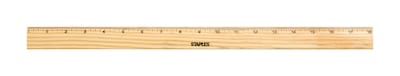 Staples 12 Beveled Wood Ruler (51904)