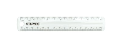 Staples 6 Acrylic Ruler, Clear (51907)