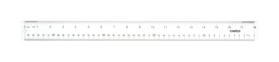 Staples 18 Transparent Acrylic Ruler, Clear (51894)