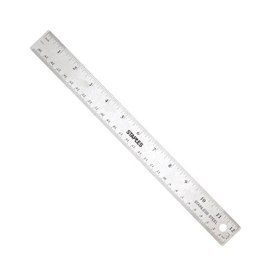 Staples 12" Imperial/Metric Scales Ruler (51887)