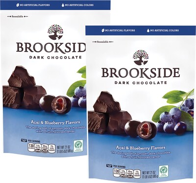 BROOKSIDE Dark Chocolate Acai and Blueberry Flavors, 21 Ounces, 2/BD (HEC91145)