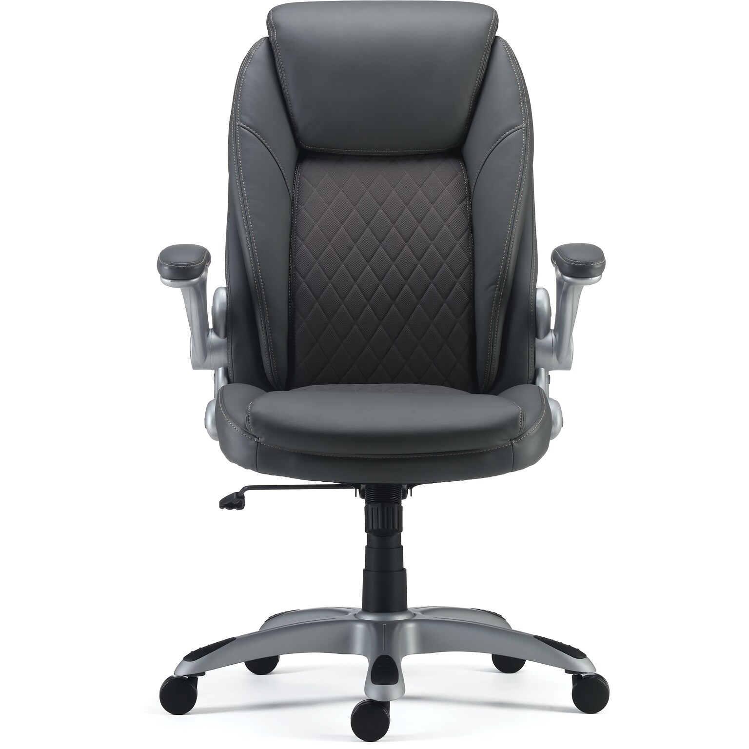 Quill Brand® Sorina Bonded Leather Chair, Grey (53253)