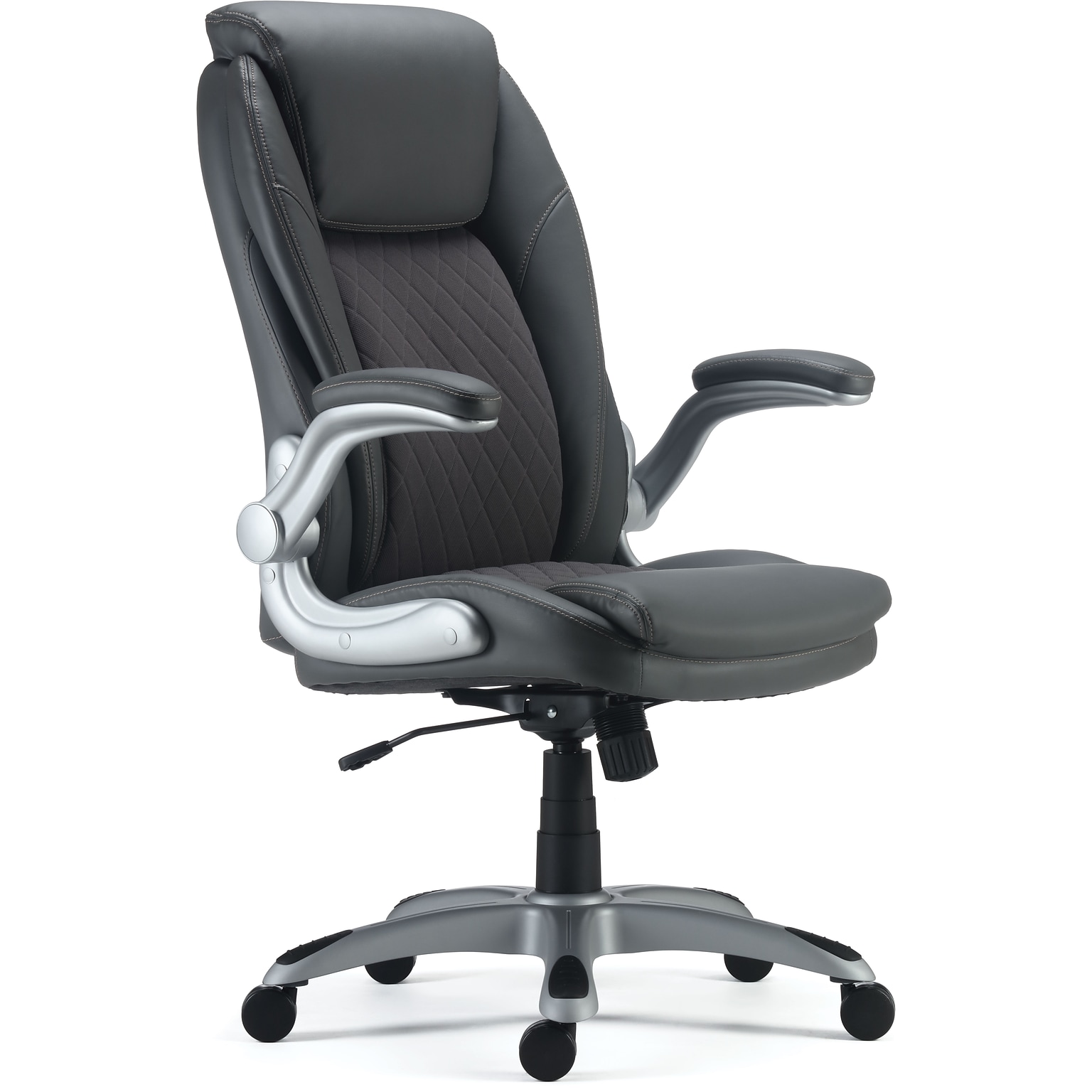 Quill Brand® Sorina Bonded Leather Chair, Grey (53253)