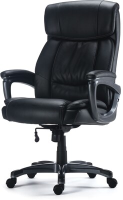 Quill Brand® Lockland Bonded Leather Big & Tall Managers Chair, Black (53235)