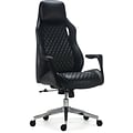 Quill Brand® Renaro Bonded Leather Managers Chair, Black